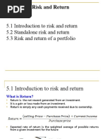 Chapter 5: Risk and Return