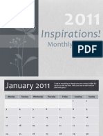 Inspirations!: Monthly Calendar