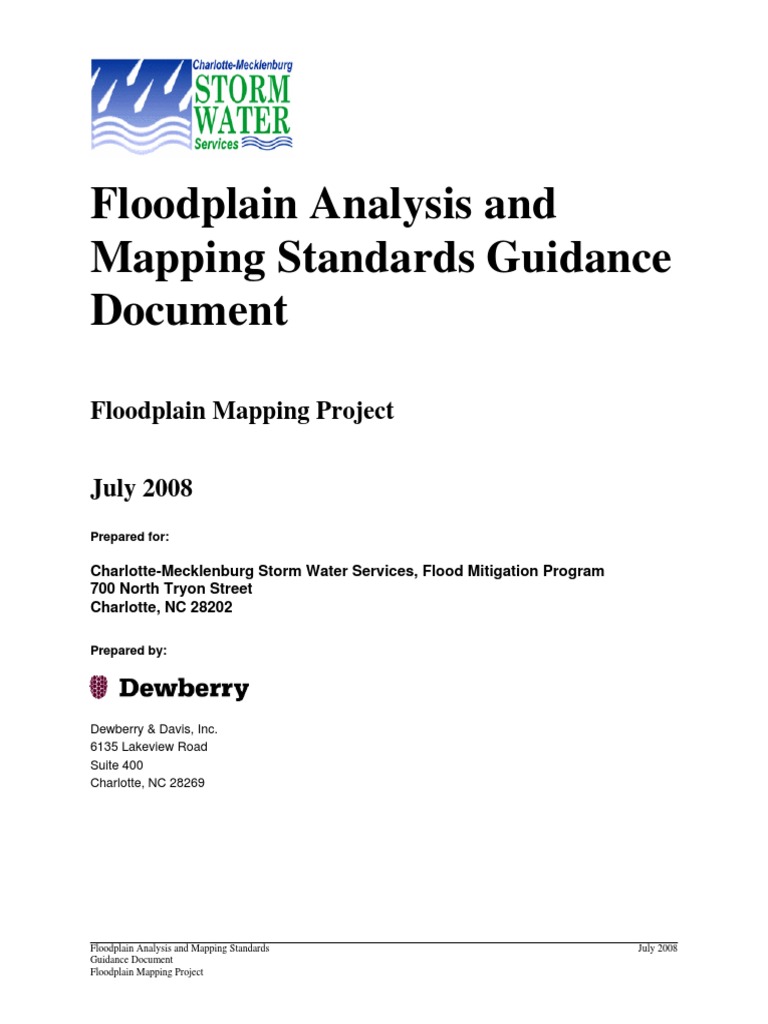 2008 Floodplain Analysis Mapping Standards | PDF | Flood | Surveying