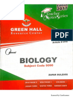 Zafar Sulehri Greenhall Biology Notes