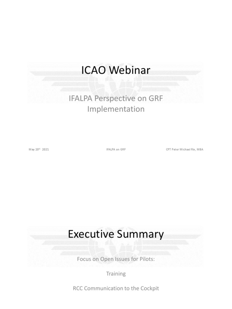 GRF PPT07 - by IFALPA, Peter Rix | PDF | Air Traffic Control ...