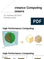 High Performance Computing in Web Browsers: CE Seminar WT14/15 Henning Lohse
