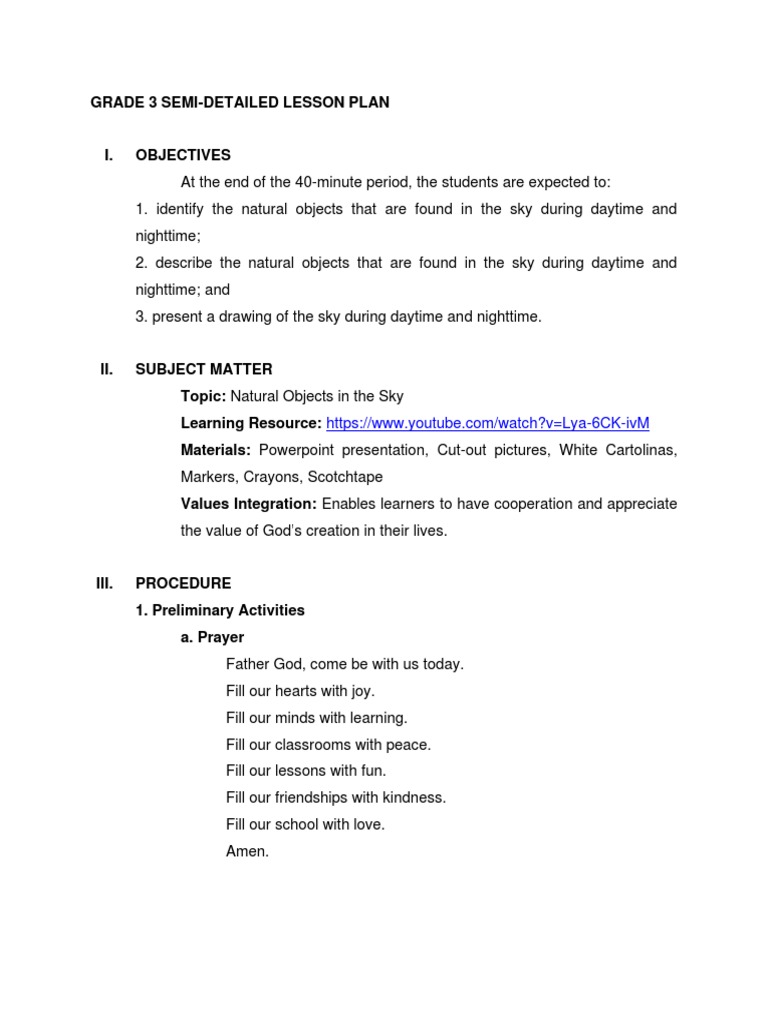 Exploring the Wonders Above A Lesson on Natural Objects in the Day and