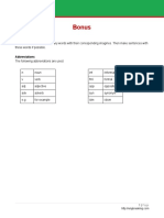 Bonus: Direction: Match The Vocabulary Words With Their Corresponding Imagines. Then Make Sentences With