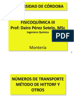 Números Transporte Hittorf