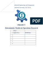 Project Deterministic Models in Operations Research