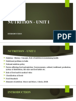 Nutrition Unit I