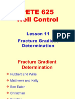 PETE 625 Lesson 11 Fracture Gradient Determination