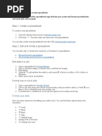 Working of Goggle Drive To Make Spreadsheet