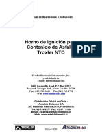 Manual Horno Ignicion Troxler Nto - Spanish