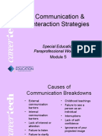 Communication & Interaction Strategies: Special Education Paraprofessional Workbook