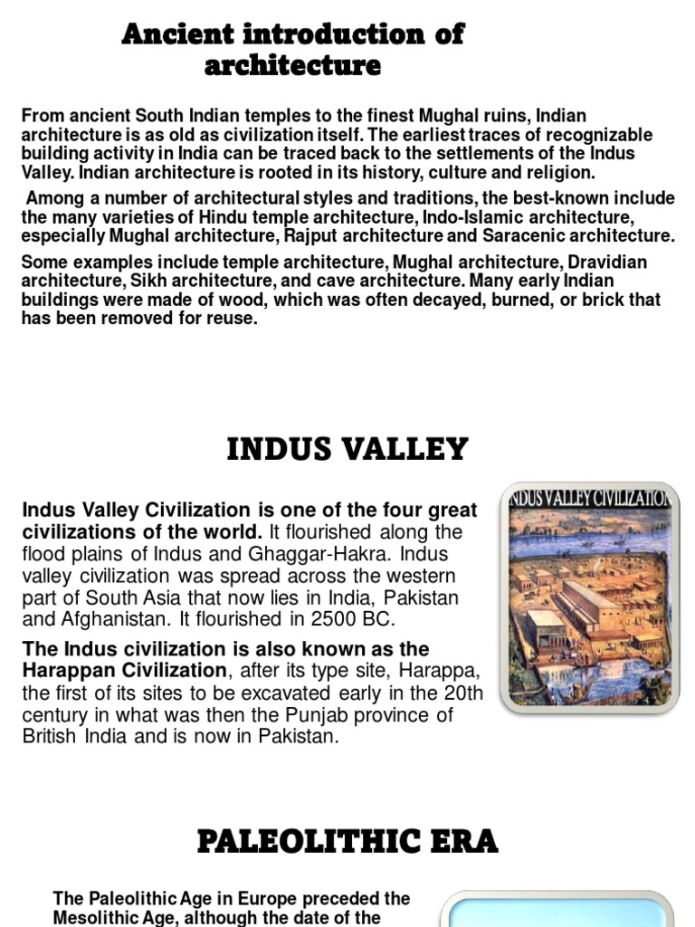 Overview of Ancient Indian Architecture | PDF | Neolithic | Mesopotamia