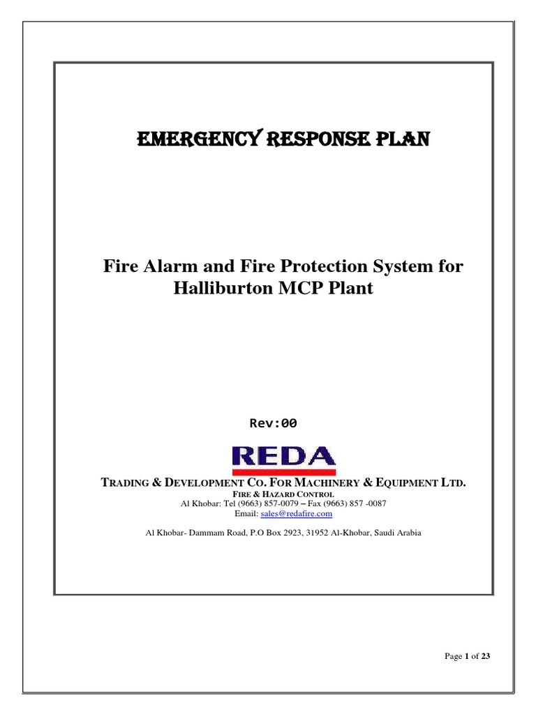 Emergency Response Plan for Halliburton | PDF | Emergency | Emergency ...