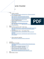 Pre-Placements Checklist: Data Structures