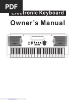 Electronic Keyboard: Owner's Manual