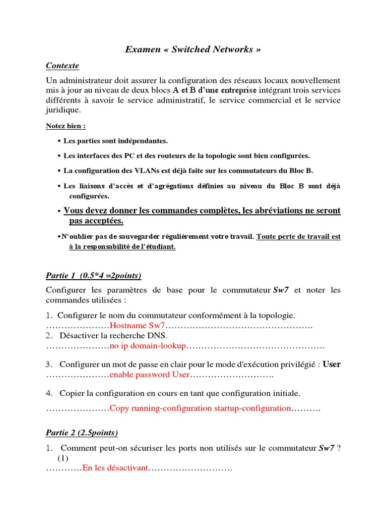 Configuration des Réseaux Locaux Switched | PDF | Adresse IP ...