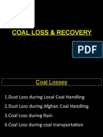 Coal Loss at A Cement Plant