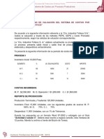 Ejercicio Numero 5 S4 Cedulas de Valuacion Del Sistema de Costos Por Procesos Productivos