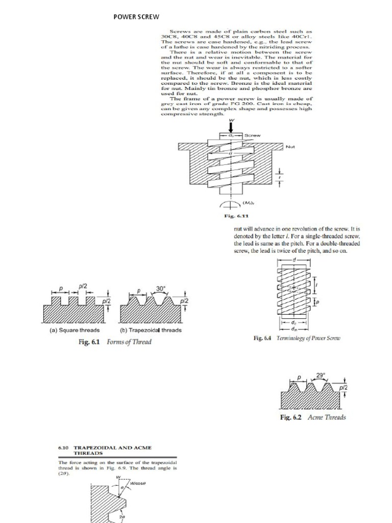 design of power screws PDF