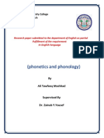 Phonetics and Phonology