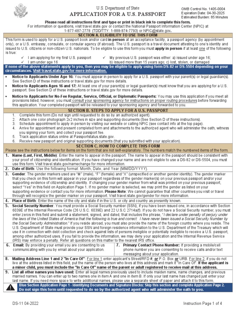 DOCUMENTS NEEDED FOR US PASSPORT APPLICATION intelligence overview
