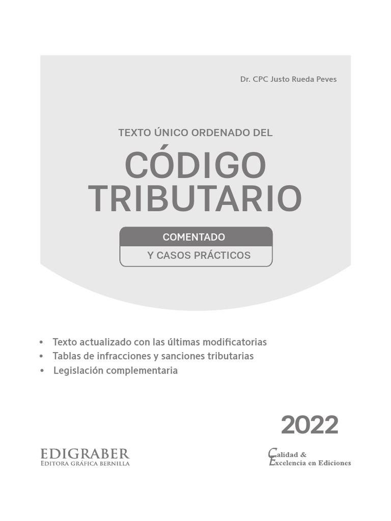 TUO del Código Tributario 2022 | PDF | Gobierno | Economias