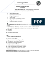 Listado de Materiales 7°