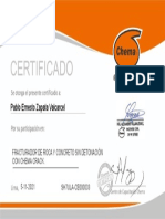 Certificate For Pablo Ernesto Zapata Valcarcel For - Asistencia y Certificado Chema