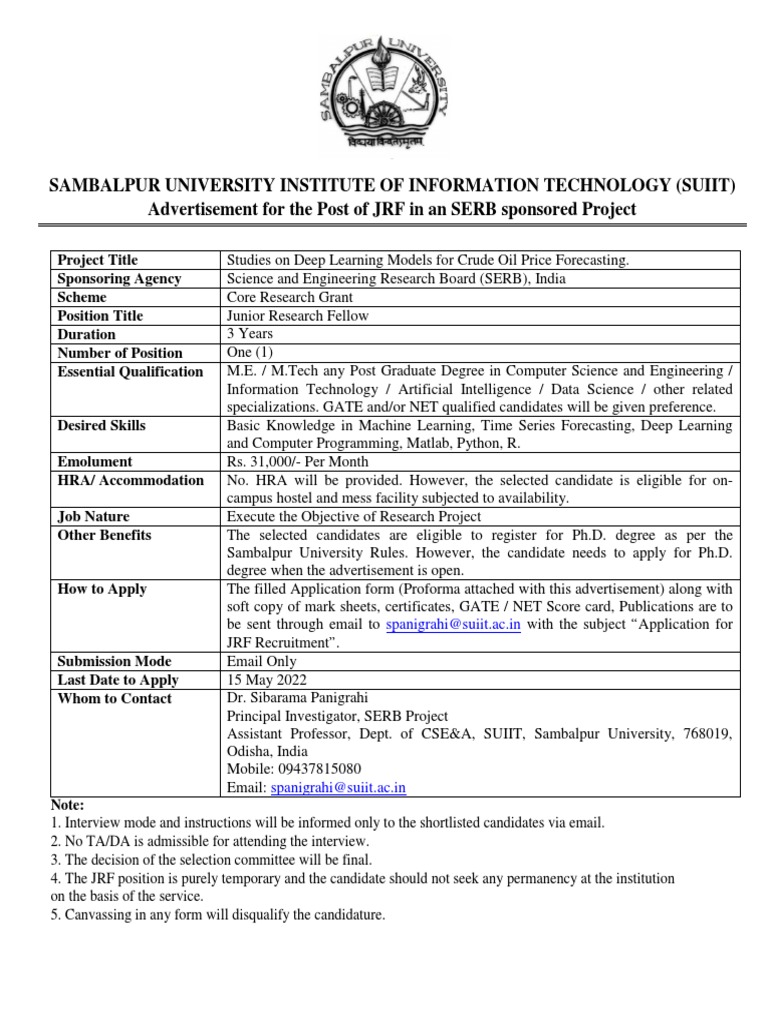 Sambalpur University Institute Of Information Technology Suiit