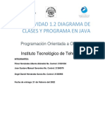 ACTIVIDAD 2.1 Diagrama de Clases y Programa en Java