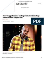 Dave Chappelle spoke to alleged attacker backstage