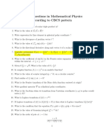 Model Questions in Mathematical Physics According To CBCS Pattern