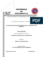 Universidad DE Sotavento A.C.: Facultad de Ciencias de La Comunicación