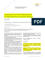 Assessment of The Effectiveness of Maintenance-Oriented Design
