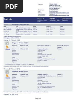 Itinerary
