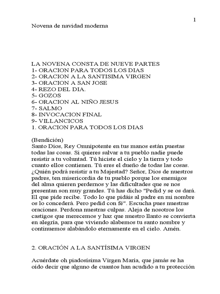 Novena de Navidad Moderna y Oraciones | PDF | María, madre de Jesús ...