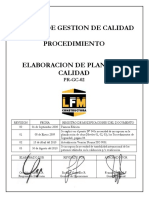 SISTEMA DE GESTION DE CALIDAD PROCEDIMIENTO ELABORACION DE PLANES DE CALIDAD PR-GC-02