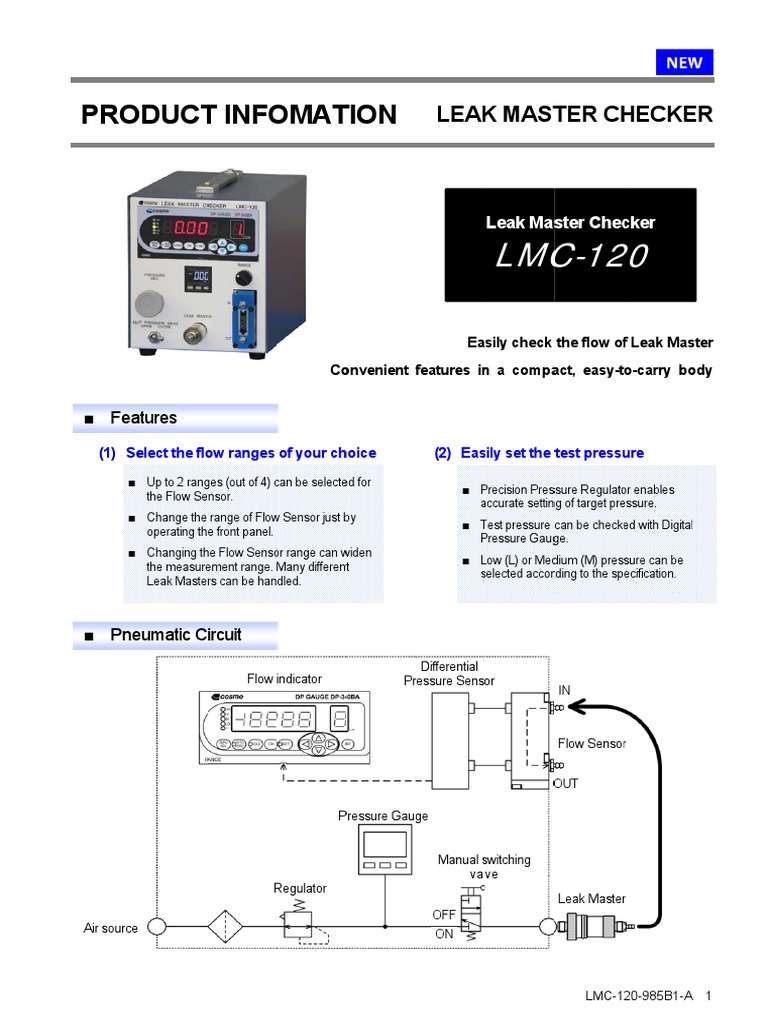 Leak Master Checkers: Features & Specs | PDF | Dynamics (Mechanics ...