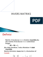 Pertemuan 3 Invers Matriks