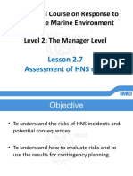 HNS Manager Level - 8. Assessment of HNS Risks