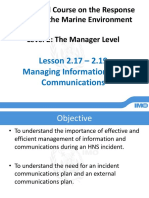 HNS Manager Level - 17. Managing Information and Communciations