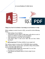 Convert Access to SQL