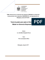 Tesis de Grado para Optar Al Título De: Máster en Gerencia Empresarial