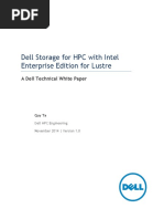 Dell Storage For HPC With Intel Enterprise Edition For Lustre