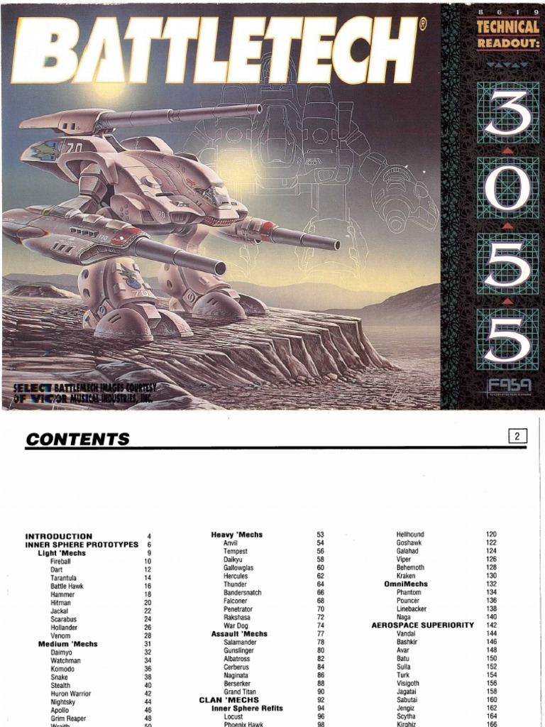BattleTech 8619 - Technical Readout 3055 | PDF
