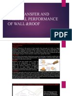 Heat Transfer and Thermal Performance of Wall &roof