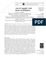 An Analysis of Supply Risk Assessment Techniques