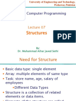 CSE 102: Computer Programming: Structures