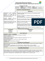 Grado Primero Plan de Aula 2022. Lenguaje