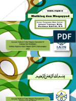 Muthlaq Dan Muqayyad: Jurusan Hukum Tata Negara Semester IV Fakultas Syariah Institut Agama Islam Negeri (IAIN) 2021